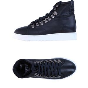 NBR1 Italian brand leather high tops. Size 39/US 8.5. Color black.